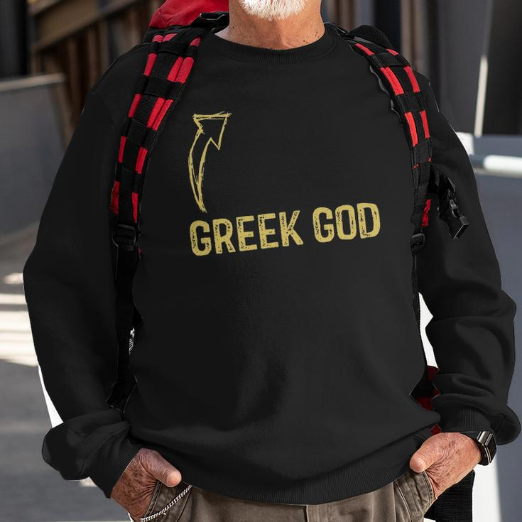 Mens Greek God Halloween Costume Funny Adult Humor Sweatshirt Gifts for Old Men