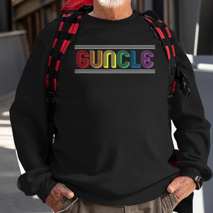 Mens Guncle Gay Uncle Lgbt Pride Flag Gift Sweatshirt Gifts for Old Men