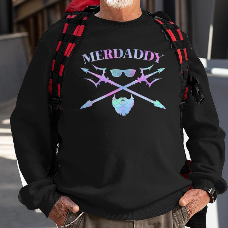 Mens Merdaddy Security Merman Merdad Daddy Costume Fathers Day Sweatshirt Gifts for Old Men