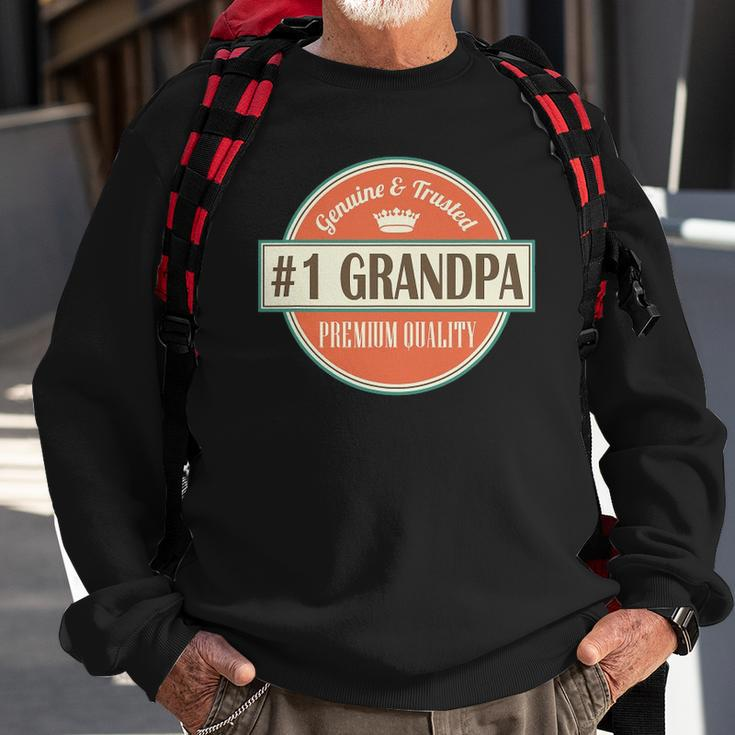 Mens Number 1 Grandpa 1 Grandfather Fathers Day Gift Sweatshirt Gifts for Old Men