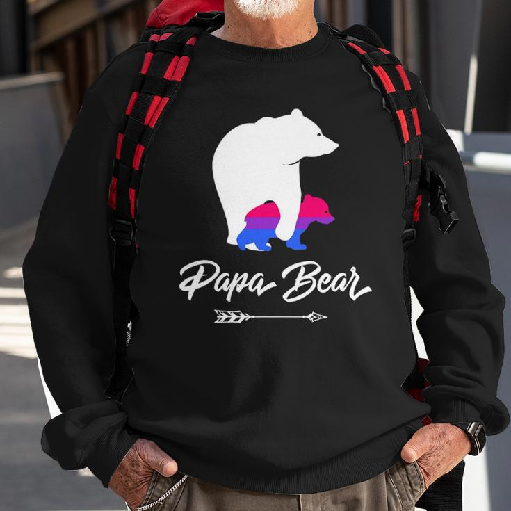 Mens Papa Bear Lgbt Straight Ally Bisexual Sweatshirt Gifts for Old Men