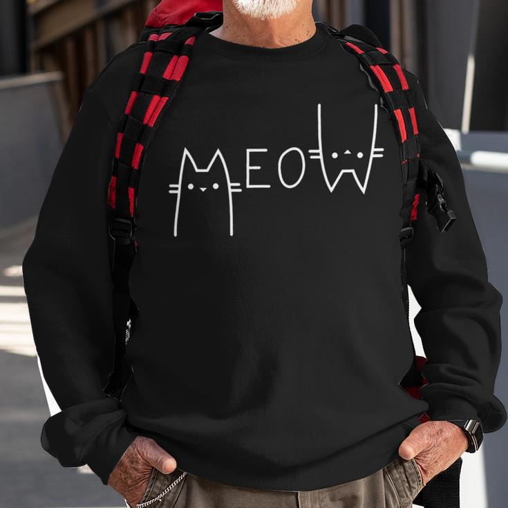 Meow Cat Shirt Meow Kitty Funny Cats Mom And Cat Dad 238 Trending Shirt Sweatshirt Gifts for Old Men