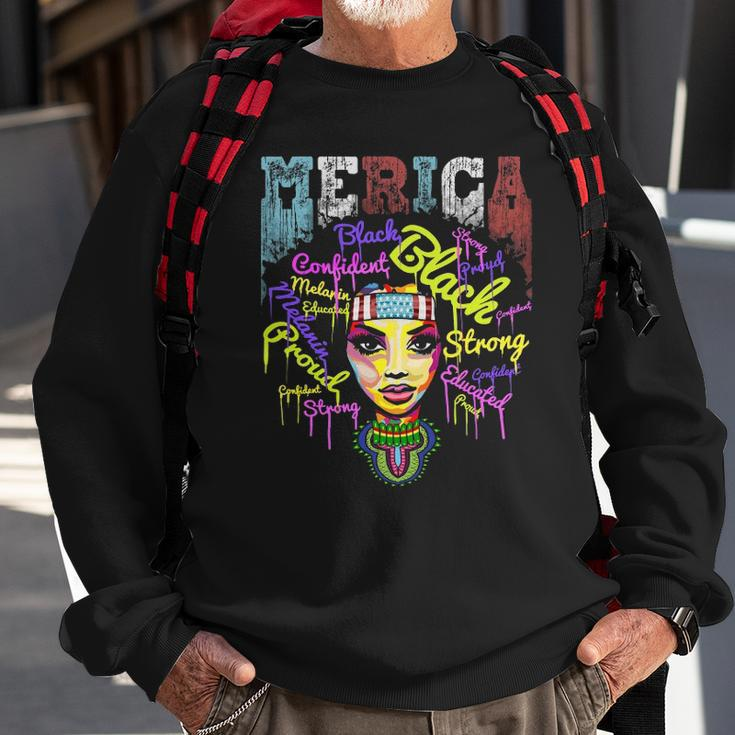 Merica African American Flag Bandana - 4Th Of July Queen Sweatshirt Gifts for Old Men