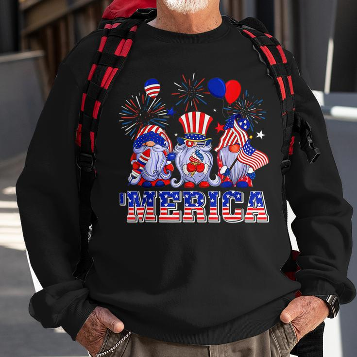 Merica Gnomes Happy 4Th Of July Us Flag Independence Day Sweatshirt Gifts for Old Men