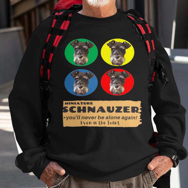 Miniature Schnauzer House Rule Cute & Loyal Dog Sweatshirt Gifts for Old Men