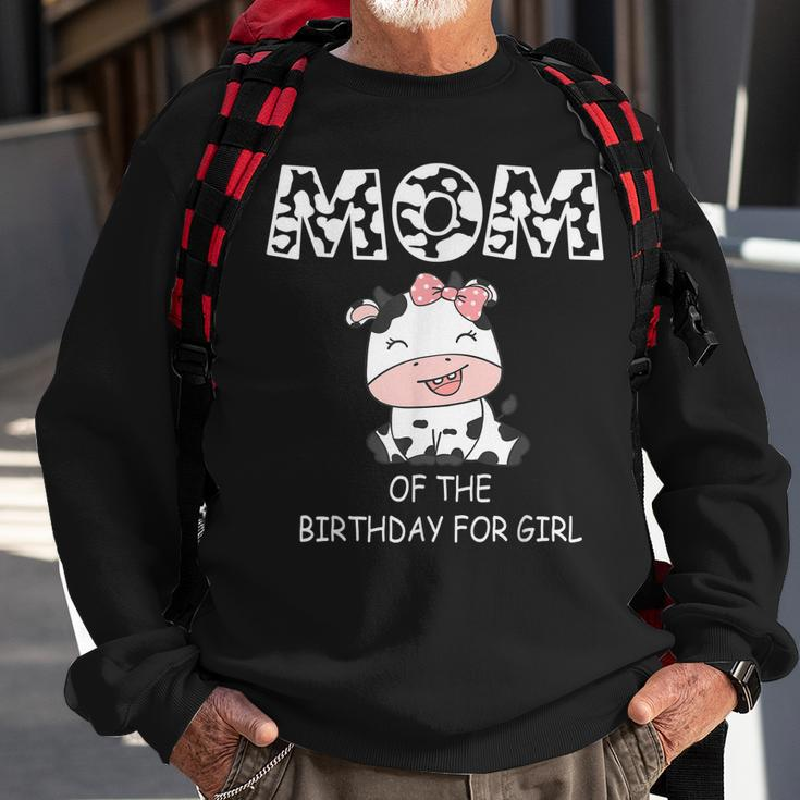 Mom Of The Birthday For Girl Cow Farm First Birthday Cow Sweatshirt Gifts for Old Men