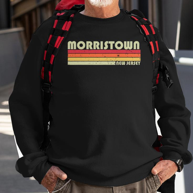 Morristown Nj New Jersey Funny City Home Roots Gift Retro Sweatshirt Gifts for Old Men