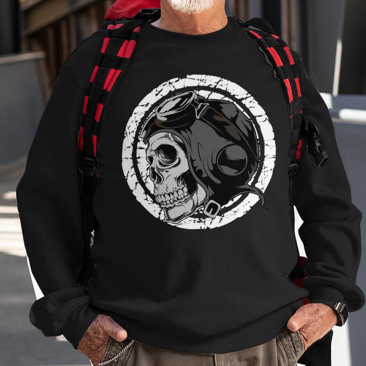 Motorcycle Skull With Helmet Dreaming 472 Shirt Sweatshirt Gifts for Old Men