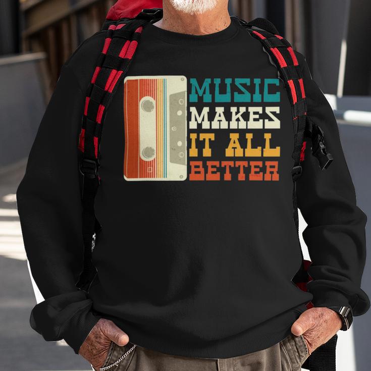 Music Makes It All Better 764 Shirt Sweatshirt Gifts for Old Men