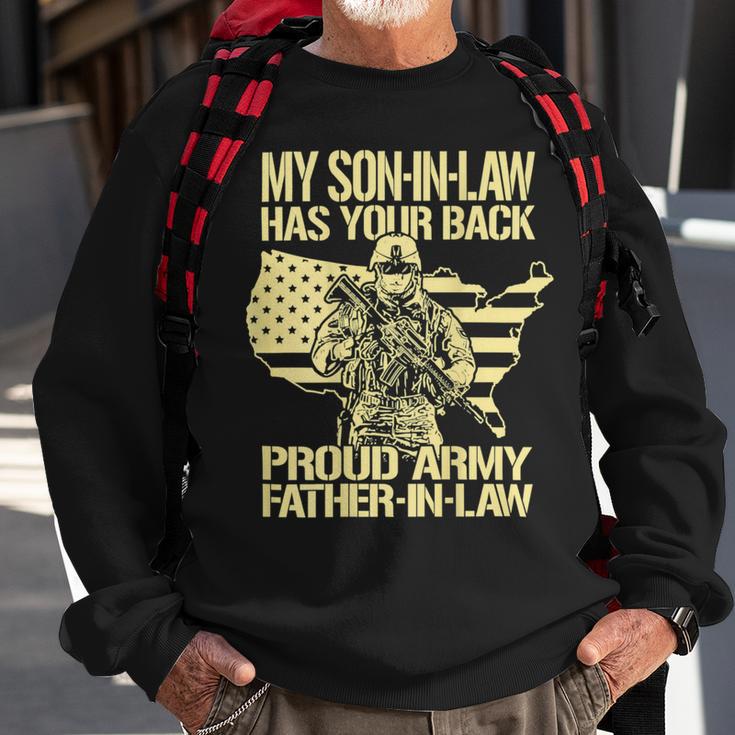 My Soninlaw Has Your Back Proud Army 688 Shirt Sweatshirt Gifts for Old Men