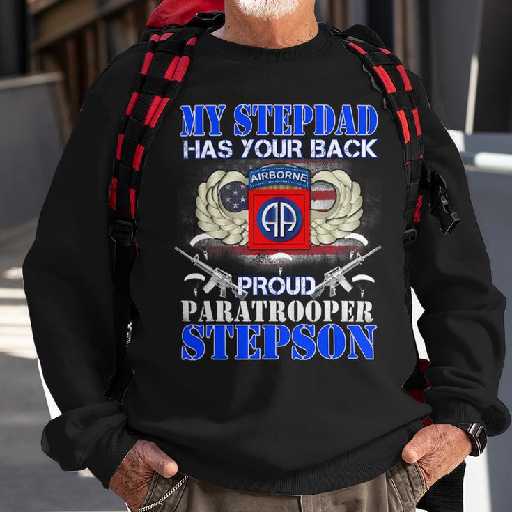 My Stepdad Has Your Back Proud Army 685 Shirt Sweatshirt Gifts for Old Men