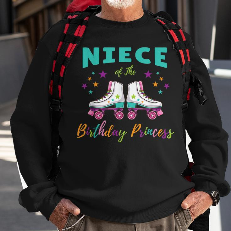 Niece Of The Birthday Princess Roller Skating Sweatshirt Gifts for Old Men