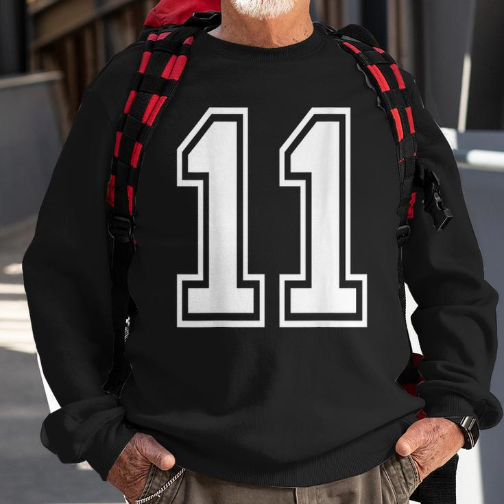 Number 11 Sports Player Number Back Of Sweatshirt Gifts for Old Men