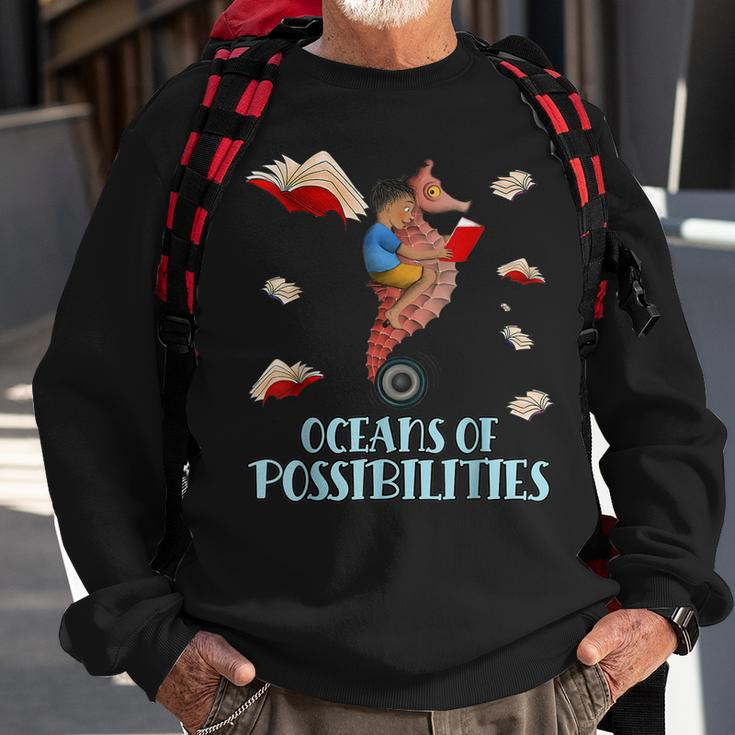 Oceans Of Possibilities Summer Reading 2022 Librarian Sweatshirt Gifts for Old Men
