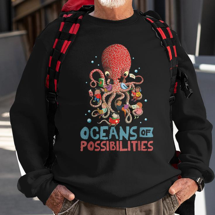 Oceans Of Possibilities Summer Reading 2022 Octopus Sweatshirt Gifts for Old Men