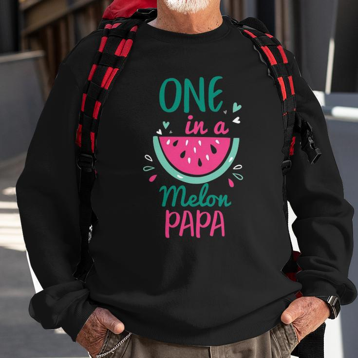 One In A Melon Papa Watermelon Family Matching Sweatshirt Gifts for Old Men