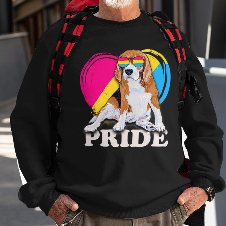 Pansexual Beagle Rainbow Heart Pride Lgbt Dog Lover 56 Beagle Dog Sweatshirt Gifts for Old Men