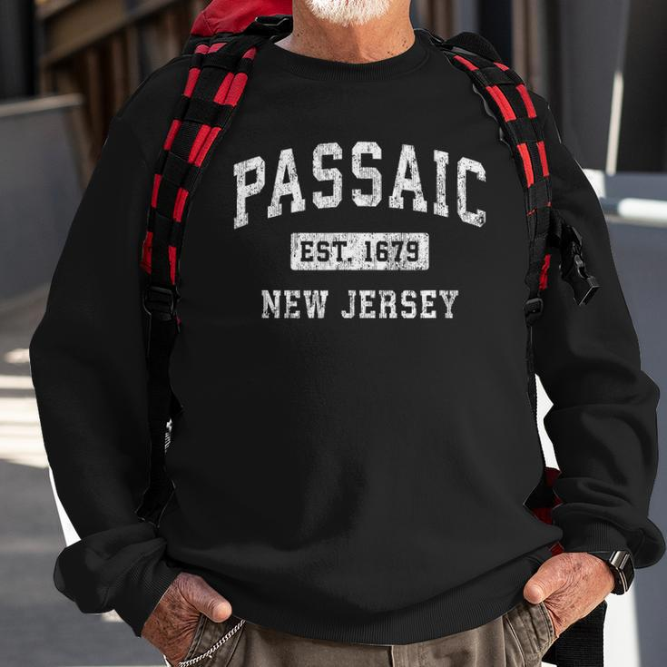 Passaic New Jersey Nj Vintage Established Sports Design Sweatshirt Gifts for Old Men