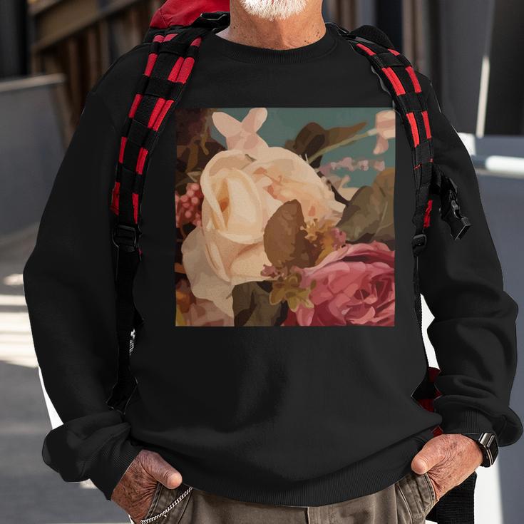 Pastel Roses Scandinavian Art Modern Art Minimalistic Blush Pink Sweatshirt Gifts for Old Men