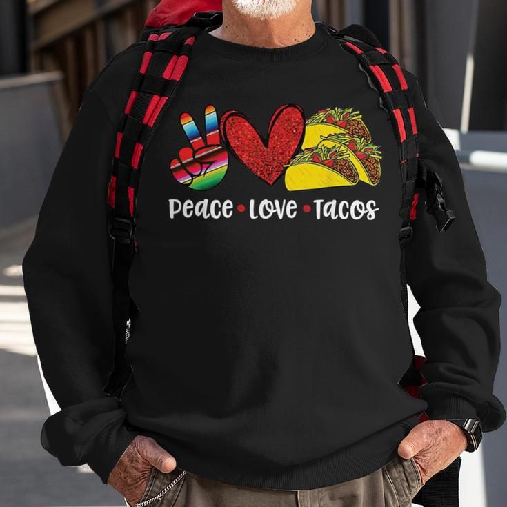 Peace Love Cinco De Mayo Funny V2 Sweatshirt Gifts for Old Men