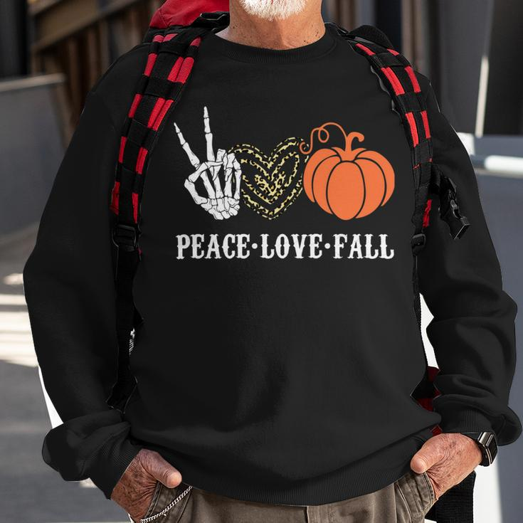 Peace Love Fall Peace Love Pumpkin Sweatshirt Gifts for Old Men