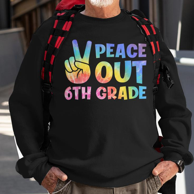 Peace Out 6Th Grade 2022 Graduate Happy Last Day Of School Sweatshirt Gifts for Old Men