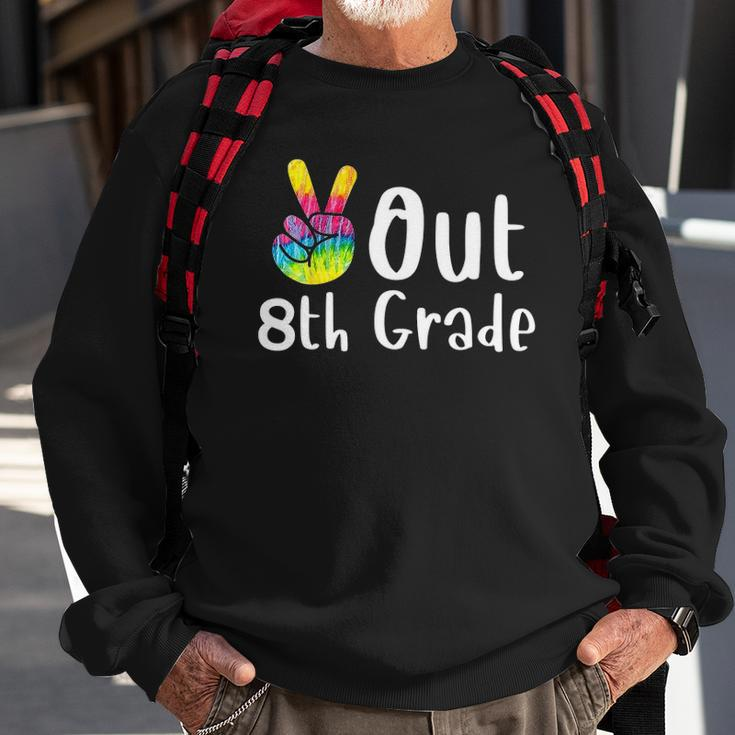 Peace Out 8Th Grade Tie Dye Graduation Class Of 2022 Virtual Sweatshirt Gifts for Old Men