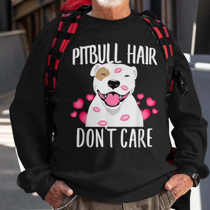 Pit-Bull Hair Dont Care Terrier Dog Love-R Dad Mom Boy Girl Sweatshirt Gifts for Old Men