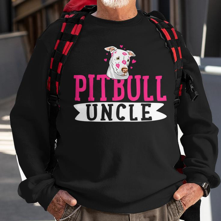 Pitbull Uncle Pit Bull Terrier Dog Pibble Owner Sweatshirt Gifts for Old Men