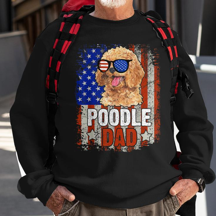 Poodle Dad 4Th Of July American Flag Glasses Dog Men Boy Sweatshirt Gifts for Old Men