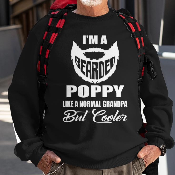 Poppy Grandpa Gift Bearded Poppy Cooler Sweatshirt Gifts for Old Men