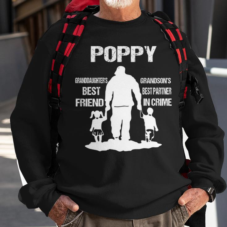 Poppy Grandpa Gift Poppy Best Friend Best Partner In Crime Sweatshirt Gifts for Old Men