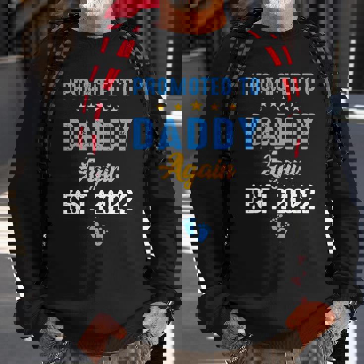Promoted To Daddy Again 2022 Funny Soon To Be Daddy Again Sweatshirt Gifts for Old Men