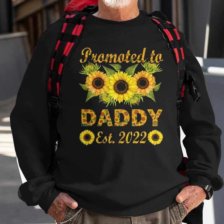 Promoted To Daddy Est 2022 Sunflower Sweatshirt Gifts for Old Men