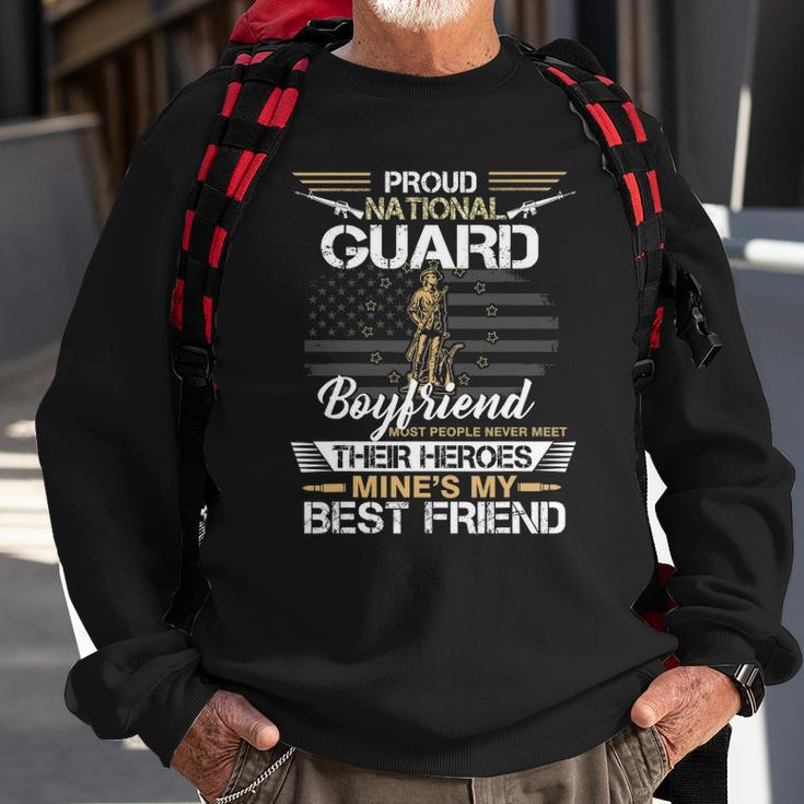 Proud Army National Guard Boyfriend Flag US Military Sweatshirt Gifts for Old Men