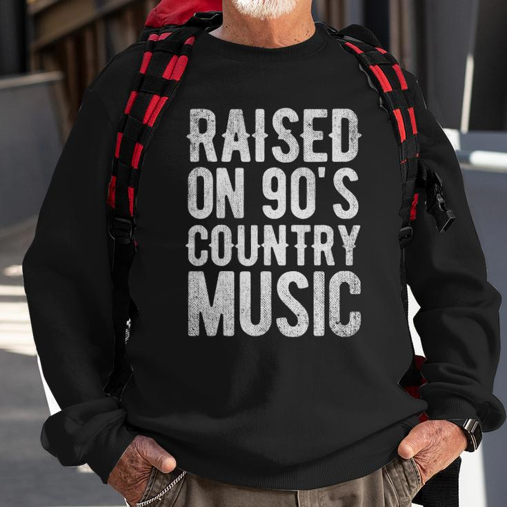Raised On 90S Country Music Distressed Classic Retro Sweatshirt Gifts for Old Men