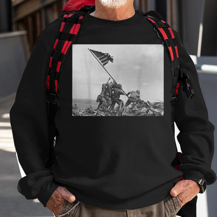 Raising The Flag On Iwo Jima Ww2 World War Ii Patriotic Sweatshirt Gifts for Old Men