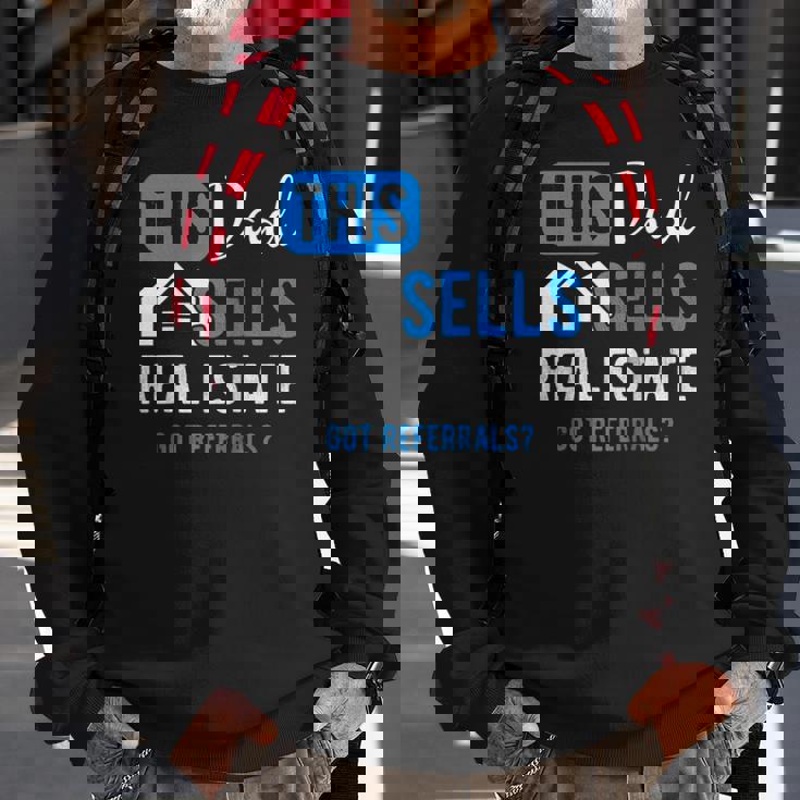 Real Estate Agent Men Dad Funny Realtor Gift Raglan Baseball Sweatshirt Gifts for Old Men