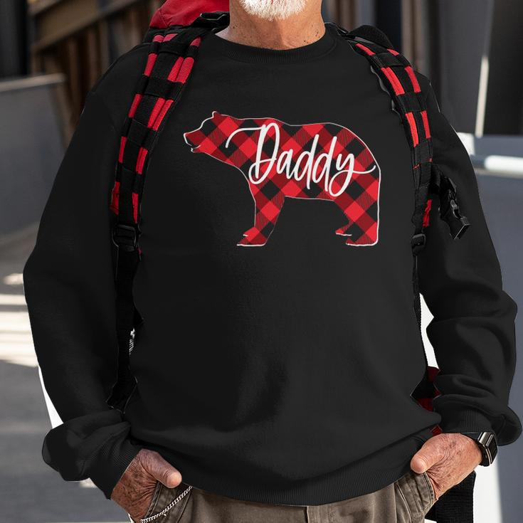 Red Buffalo Plaid Daddy Bear Matching Family Christmas Pj Sweatshirt Gifts for Old Men