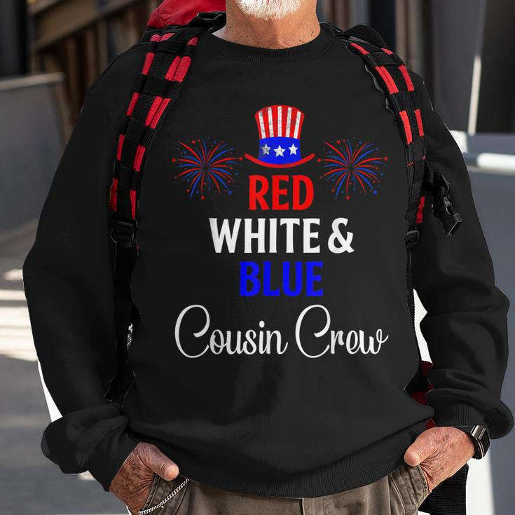 Red White & Blue Cousin Crew 4Th Of July Firework Matching Sweatshirt Gifts for Old Men