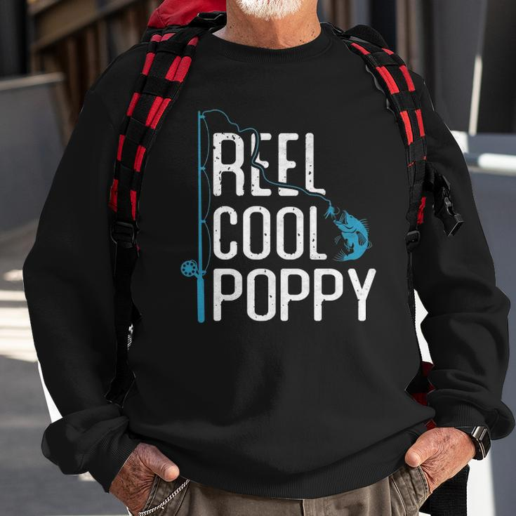 Reel Cool Poppy Fishing Fathers Day Gift Fisherman Poppy Sweatshirt Gifts for Old Men