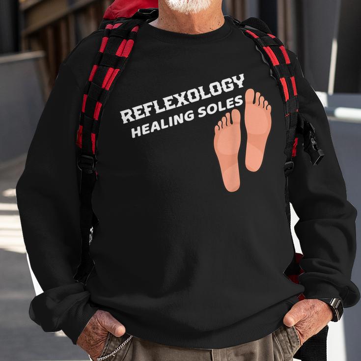 Reflexology Massage Therapist Reflexology Healing Soles Sweatshirt Gifts for Old Men