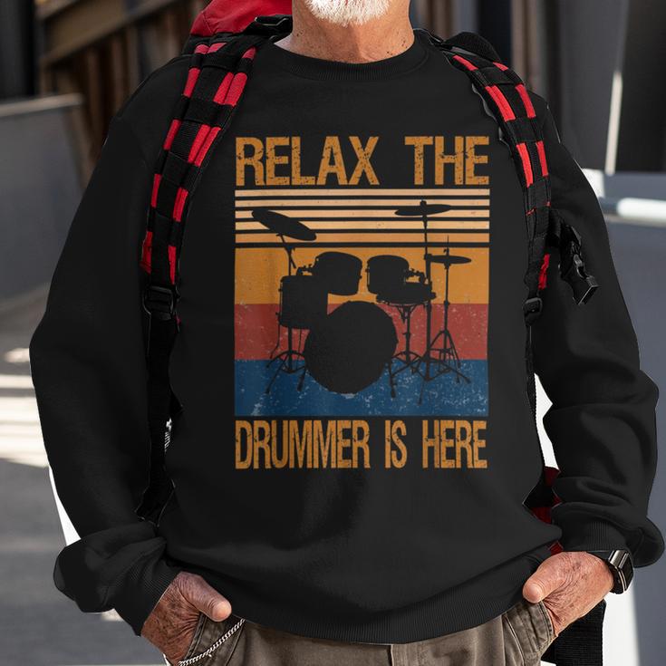 Relax The Drummer Here Sweatshirt Gifts for Old Men