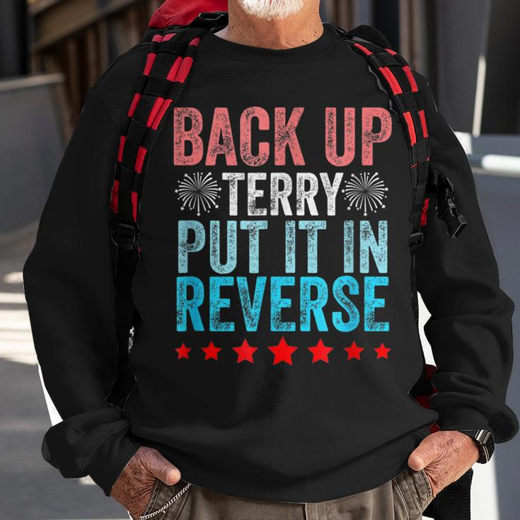 Retro Back Up Terry Put It In Reverse 4Th Of July Fireworks Sweatshirt Gifts for Old Men
