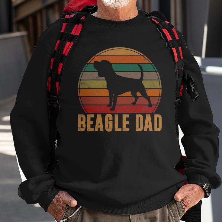 Retro Beagle Dad Gift Dog Owner Pet Tricolor Beagle Father Sweatshirt Gifts for Old Men
