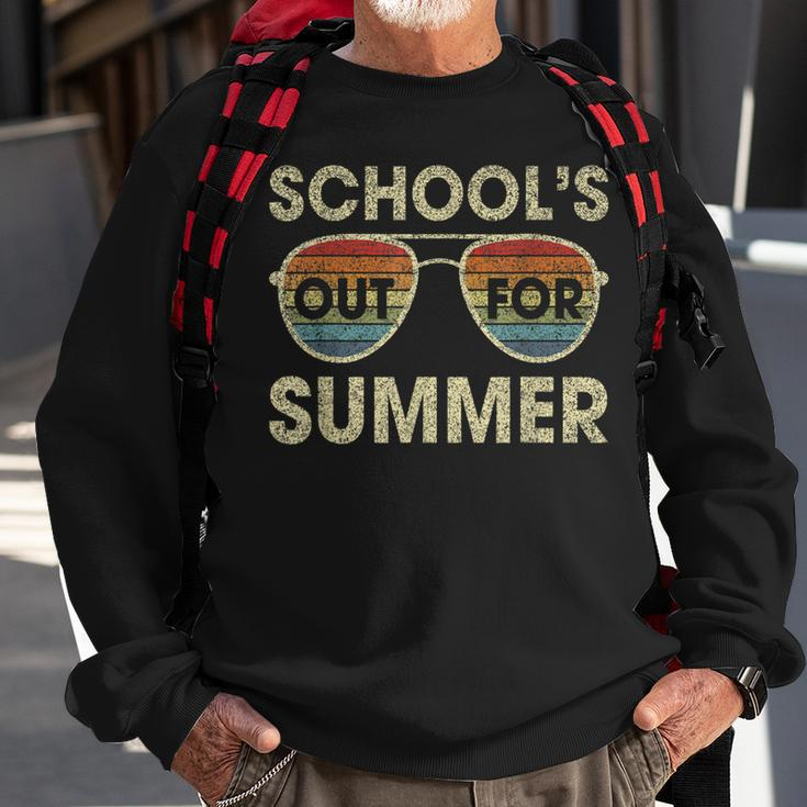 Retro Last Day Of School Schools Out For Summer Teacher Gift V2 Sweatshirt Gifts for Old Men