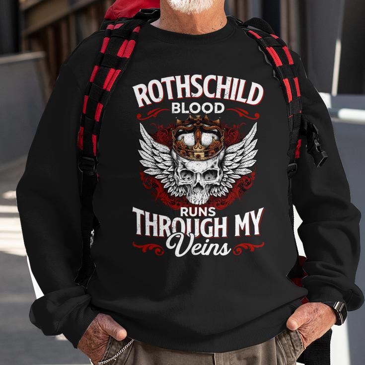 Rothschild Blood Runs Through My Veins Name Sweatshirt Gifts for Old Men