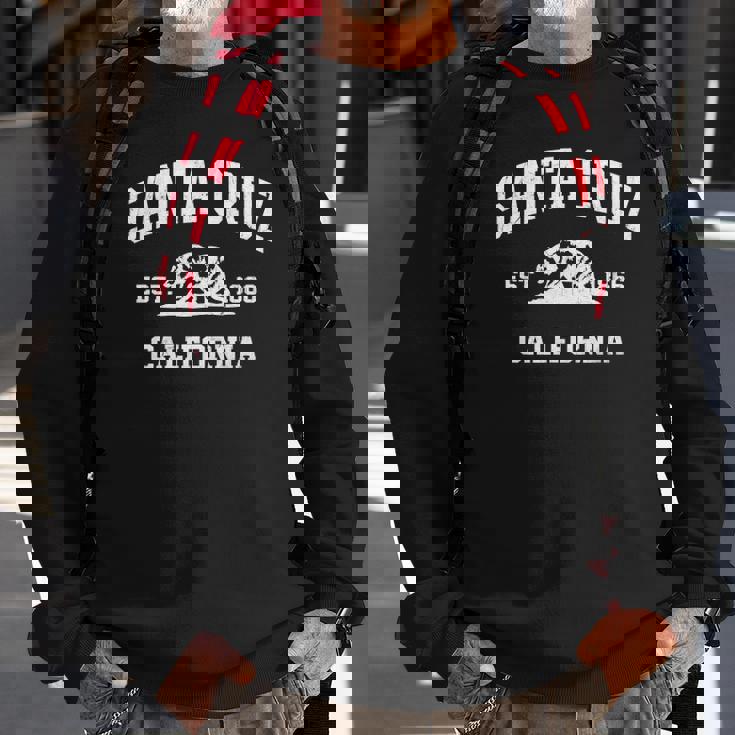Santa Cruz California Ca Vintage State Athletic Style Sweatshirt Gifts for Old Men