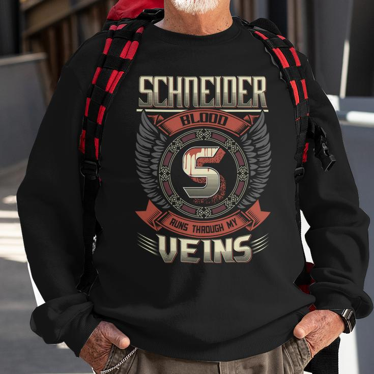 Schneider Blood Run Through My Veins Name V5 Sweatshirt Gifts for Old Men