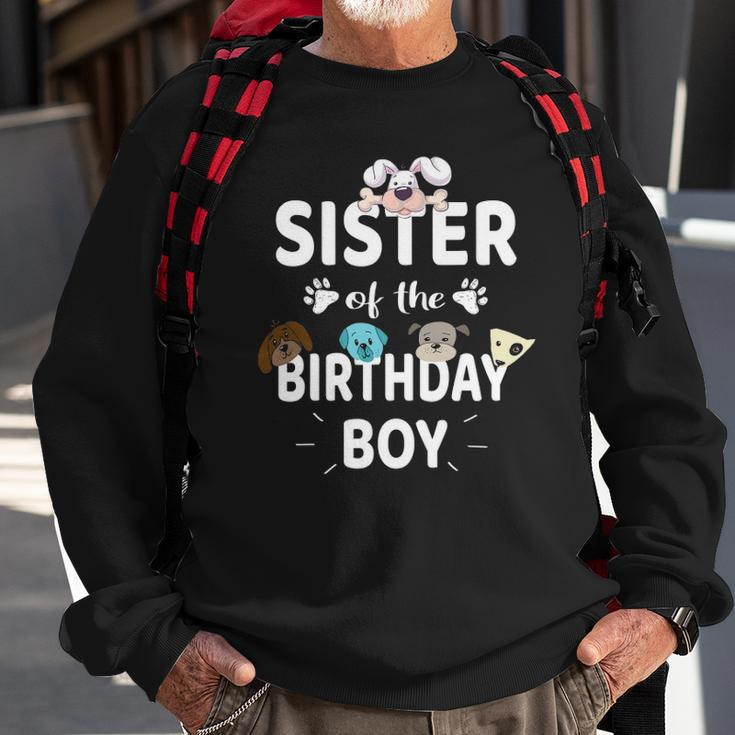 Sister Of The Birthday Boy Dog Lover Party Puppy Theme Sweatshirt Gifts for Old Men